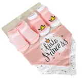 Set bebelus 2 bavete si 2 perechi sosete, Tummy, Roz