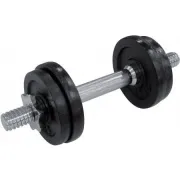 Gantera - 9 Kg, Set 4 Discuri, Negru-Argintiu