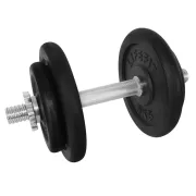 Gantera - 17 Kg, Set 6 Discuri, Negru-Argintiu