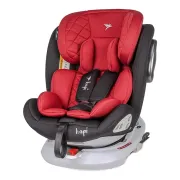 Scaun Auto Rotativ cu Isofix Si Centura Hapi Ozy - Rosu/Gri