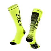 Sosete lungi Force Compress, negru/fluo, S-M (36-41)