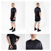 Tricou ciclism Force City, negru/gri, XXXL