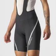Pantaloni scurti cu bretele Castelli Velocissima 3, de dama, Negru/Argintiu, S