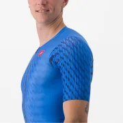 Costum de triatlon cu maneca scurta Castelli PR 2 Speed Suit Albastru/Bleumarin L