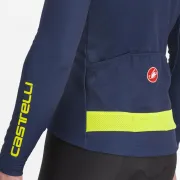 Tricou cu maneca lunga Castelli Puro 3 FZ BelgianBlue/YellowFluoReflex M