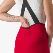 Pantaloni scurti cu bretele Castelli Espresso W DT de dama Rosu XS