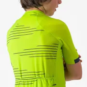 Tricou cu maneca scurta Castelli Aero Kid pentru copii Galben Fluo/Bleumarin 6A