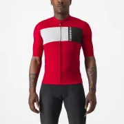Tricou cu maneca scurta Castelli Prologo 7 Rosu/Alb/Negru L