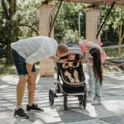 Carucior Bebe Transformabil 3 In 1 C Melora - Negru