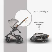 Carucior Modular 2 In 1 Coccolle Nessia - Negru