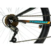 Bicicleta Copii DHS Turbo - 24 Inch, Negru-Portocaliu