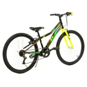 Bicicleta Copii DHS Turbo - 24 Inch, Negru-Verde
