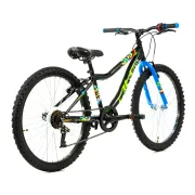 Bicicleta Copii DHS Plasma - 24 Inch, Negru-Albastru