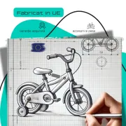 Bicicleta Copii DHS Icecream - 16 Inch, Roz
