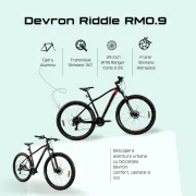 Bicicleta Mtb Devron Riddle 2023 RM0.9 - 29 Inch, L, Negru-Rosu