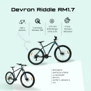 Bicicleta Mtb Devron Riddle 2023 RM1.7 - 27.5 Inch, M, Gri