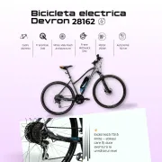 Bicicleta Electrica Devron 28162 - 28 Inch, L, Gri