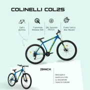 Bicicleta MTB Colinelli COL25, Marimea M, 29 inch, Albastru, Schimbator Shimano ST-EF500 EZ-FIRE PLUS, 24 Viteze, Cadru Aluminiu, Frane pe Disc