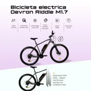 Bicicleta Electrica Devron Riddle M1.7 - 27.5 Inch, 490 mm, Gri