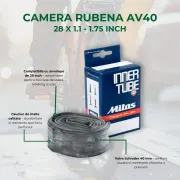 Camera Bicicleta Rubena Av40 - 28 x 1.1 - 1.75 Inch
