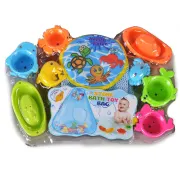 Set jucarii de baie Kaichi - Forme și animale, cu plasă