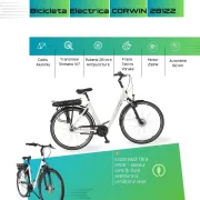Bicicleta Electrica Corwin 28122 - 28 Inch, 530mm, Alb