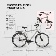 Bicicleta Oras Madrid 1247 - 28 inch, L, Gri deschis