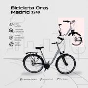 Bicicleta Oras Madrid 1248 - 28 inch, L, Gri deschis
