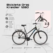 Bicicleta Oras Kreidler 1280 - 28 inch, L, Negru