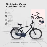 Bicicleta Oras Kreidler 1909 - 28 inch, XL, Negru