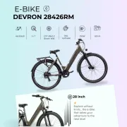 Bicicleta Electrica Devron 28426RM - 28 Inch, L, Gri