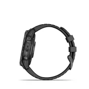 Garmin - fenix 7 Pro Sapphire Solar smartwatch premium cu incarcare solara 47mm - ramă negru gri din titanium DLC si curea din silicon neagră