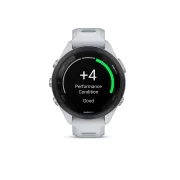 Garmin - Forerunner 265s ceas multisport cu GPS AMOLED - Ramă neagră cu carcasă Whitestone şi curea din silicon Whitestone/Neo Tropic