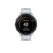 Garmin - Forerunner 265s ceas multisport cu GPS AMOLED - Ramă neagră cu carcasă Whitestone şi curea din silicon Whitestone/Neo Tropic