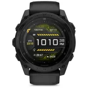 Garmin - Tactix 8 AMOLED 51 mm Sapphire ceas multisport cu GPS - ramă neagră Titanium DLC și curea din silicon neagră + nailon