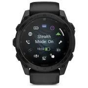 Garmin - Tactix 8 AMOLED 51 mm Sapphire ceas multisport cu GPS - ramă neagră Titanium DLC și curea din silicon neagră + nailon