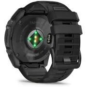 Garmin - Tactix 8 AMOLED 51 mm Sapphire ceas multisport cu GPS - ramă neagră Titanium DLC și curea din silicon neagră + nailon