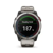 Garmin - quatix 7x Solar Titanium - ceas inteligent premium cu GPS cu functii avansate pentru sport si navigatie