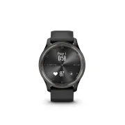 Garmin - vivomove Trend - Ramă Neagra din oţel inoxidabil - carcasa neagra - bratara silicon neagra