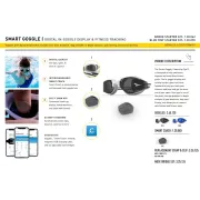 Finis - ochelari inot adulti Smart Google Kit - alb albastru metalizat