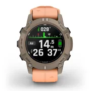 Garmin Descent G2 - 45 mm AMOLED Paloma cu curea Shell Pink - computer scufundări și smartwatch robust cu GPS