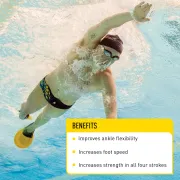 Finis - labe inot pentru adulti Positive Drive - galben negru