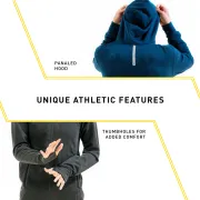 Finis - hanorac bumbac cu fermoar pentru barbati Tech Jacket Mens - negru