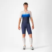 Castelli - costum triatlon cu maneca scurta - Pr 2 Speed Suit - albastru | alb