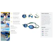 Finis - ochelari inot pentru copii (8-12 ani) Ripple Goggles - gri oglinda negru