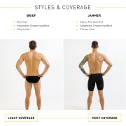 Finis - Slip inot barbati - Brief Solid - negru