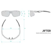 Spiuk - ochelari soare sport Jifter, 3 lentile de schimb transparent, portocaliu si albastru oglinda - rama alba