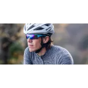 Spiuk - ochelari soare sport Jifter, 3 lentile de schimb transparent, portocaliu si albastru oglinda - rama alba
