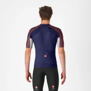 Castelli - tricou ciclism maneca scurta regular fit - Entrata 6 Jersey - albastru | bordo