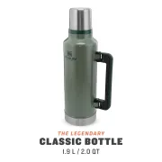Stanley - termos clasic cu maner The Legendary Classic Bottle - verde Hammertone - 1.9 Litri